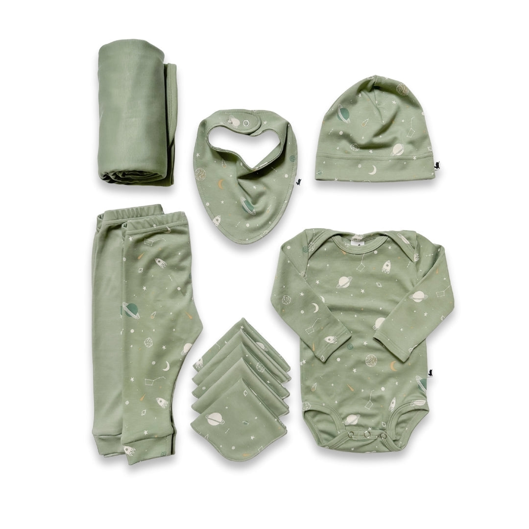 Bamboo Baby Capsule Gift Box - Outer Space & Sage-1