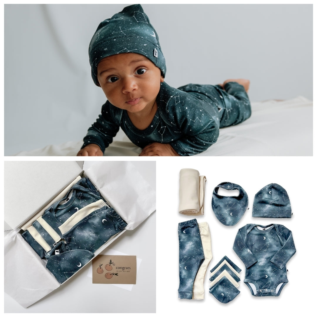 Bamboo Baby Capsule Gift Box - Night Sky & Cream-0
