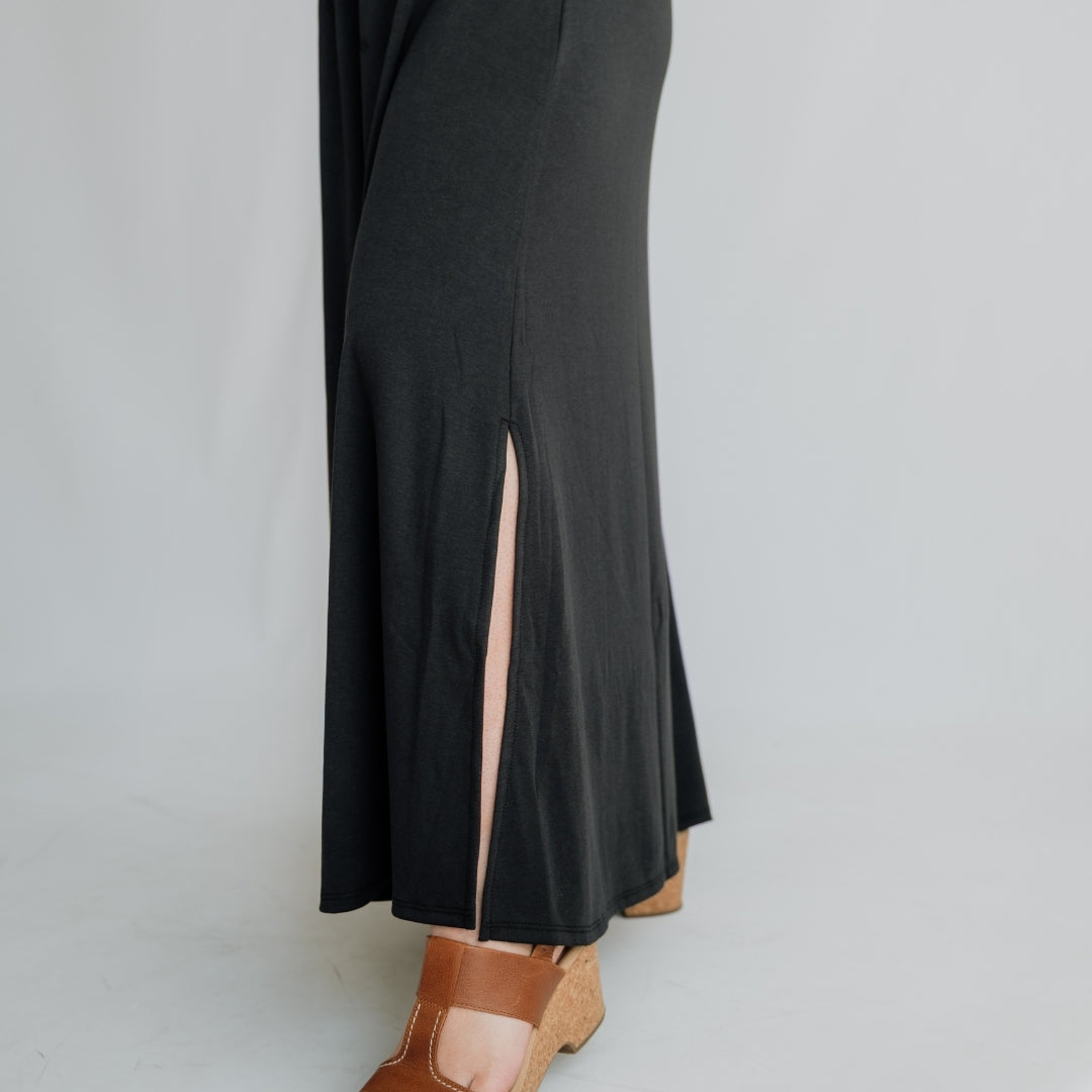 Ladies' Bamboo Square Neck Midi Dress-3