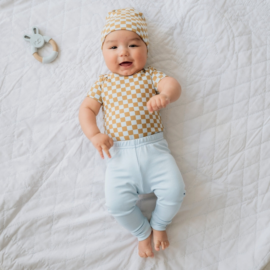 Bamboo Baby Capsule Gift Box - Blue Checkers & Powder Blue-3