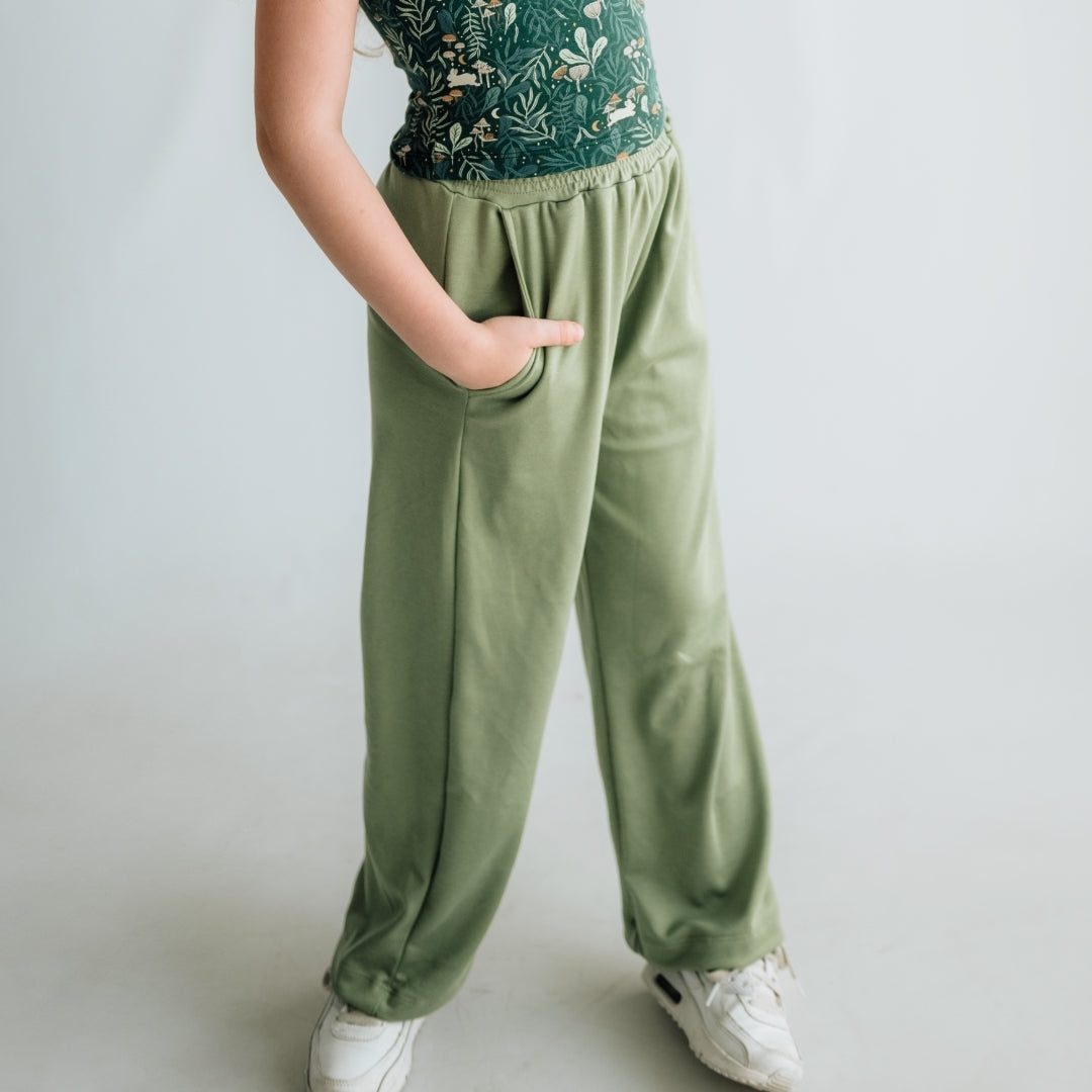 Youth Bamboo Wide Leg Pants-5