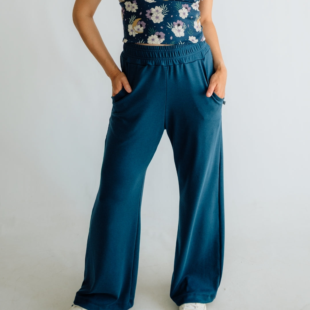 Ladies Bamboo Wide Leg Pants-2
