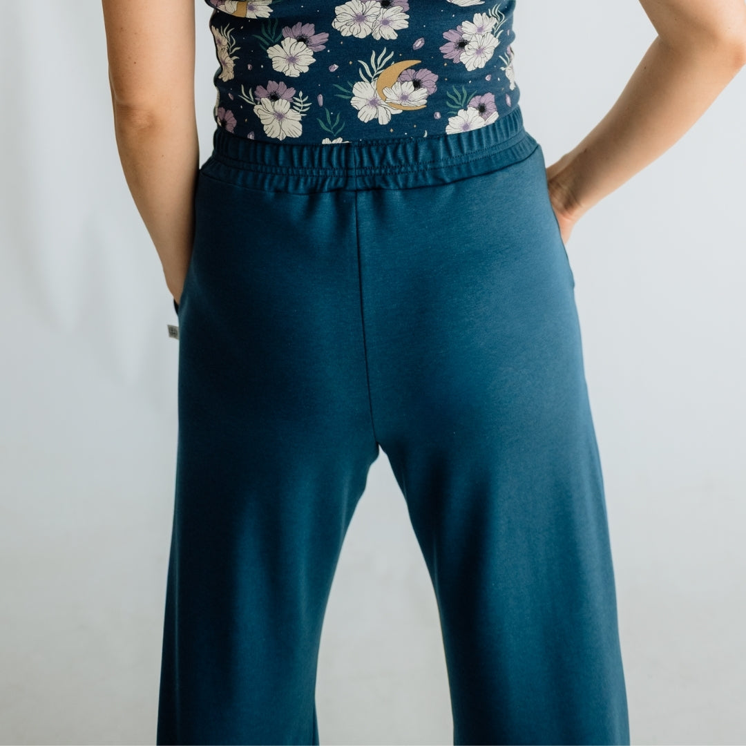 Ladies Bamboo Wide Leg Pants-3