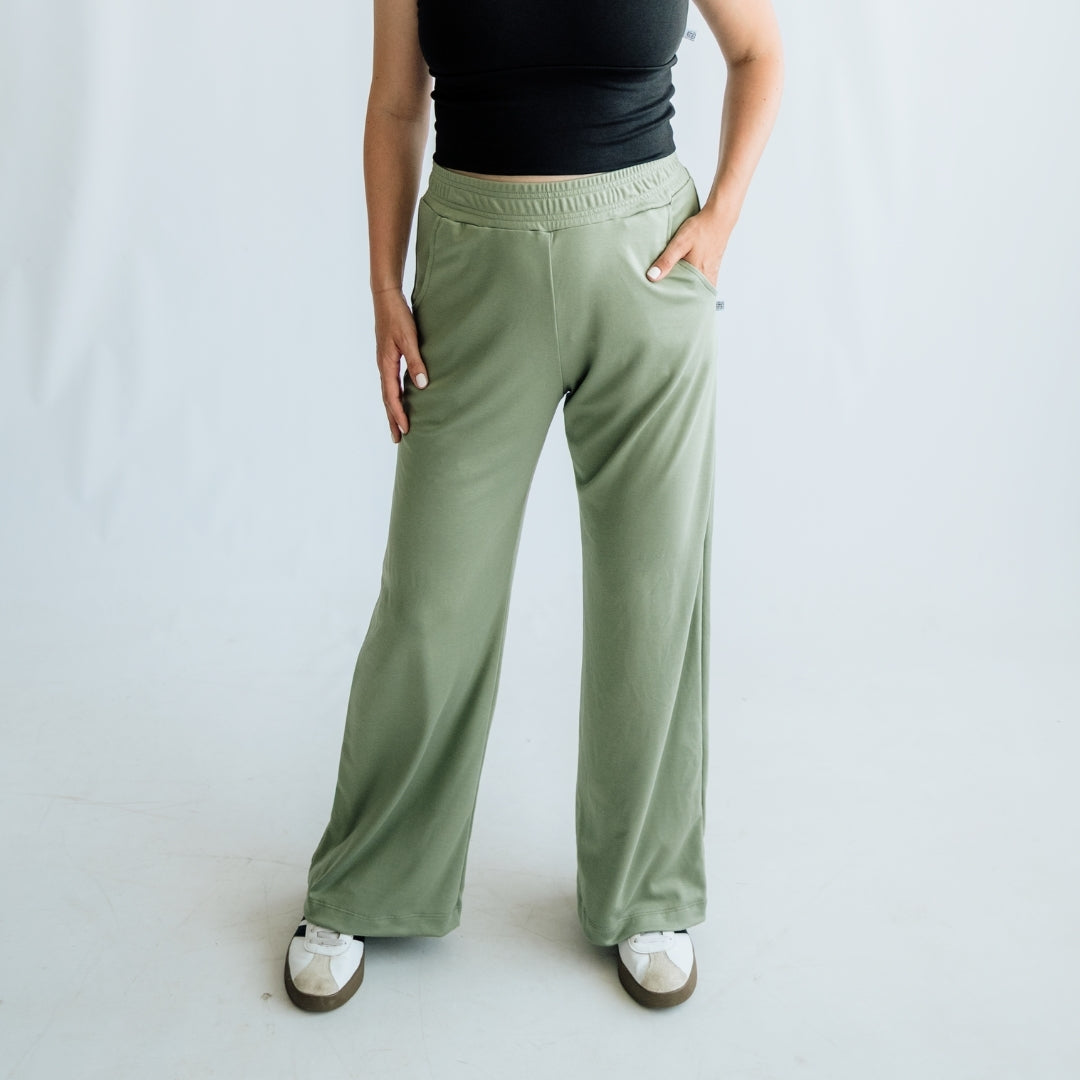 Ladies Bamboo Wide Leg Pants-4