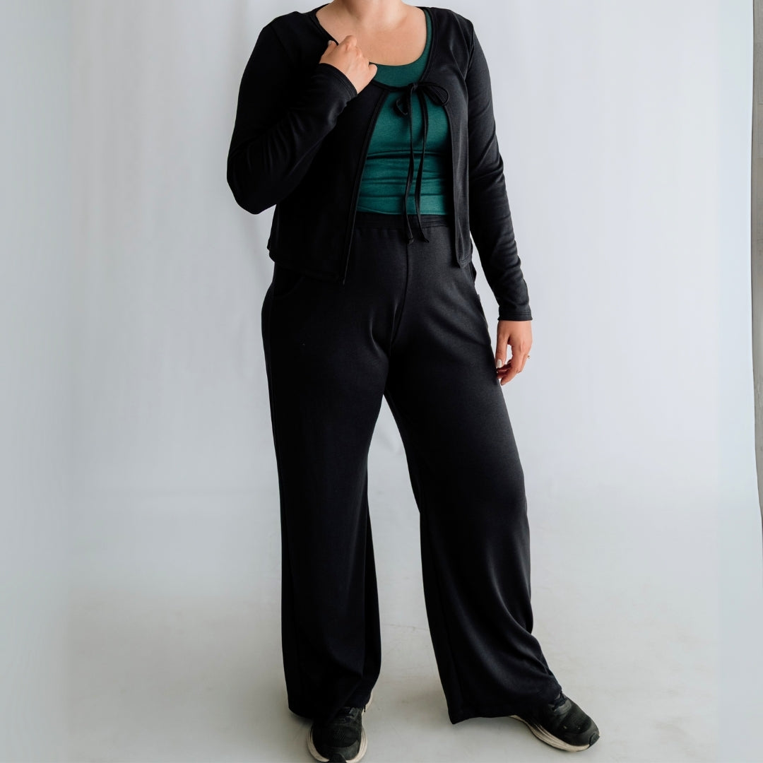 Ladies Bamboo Wide Leg Pants-5