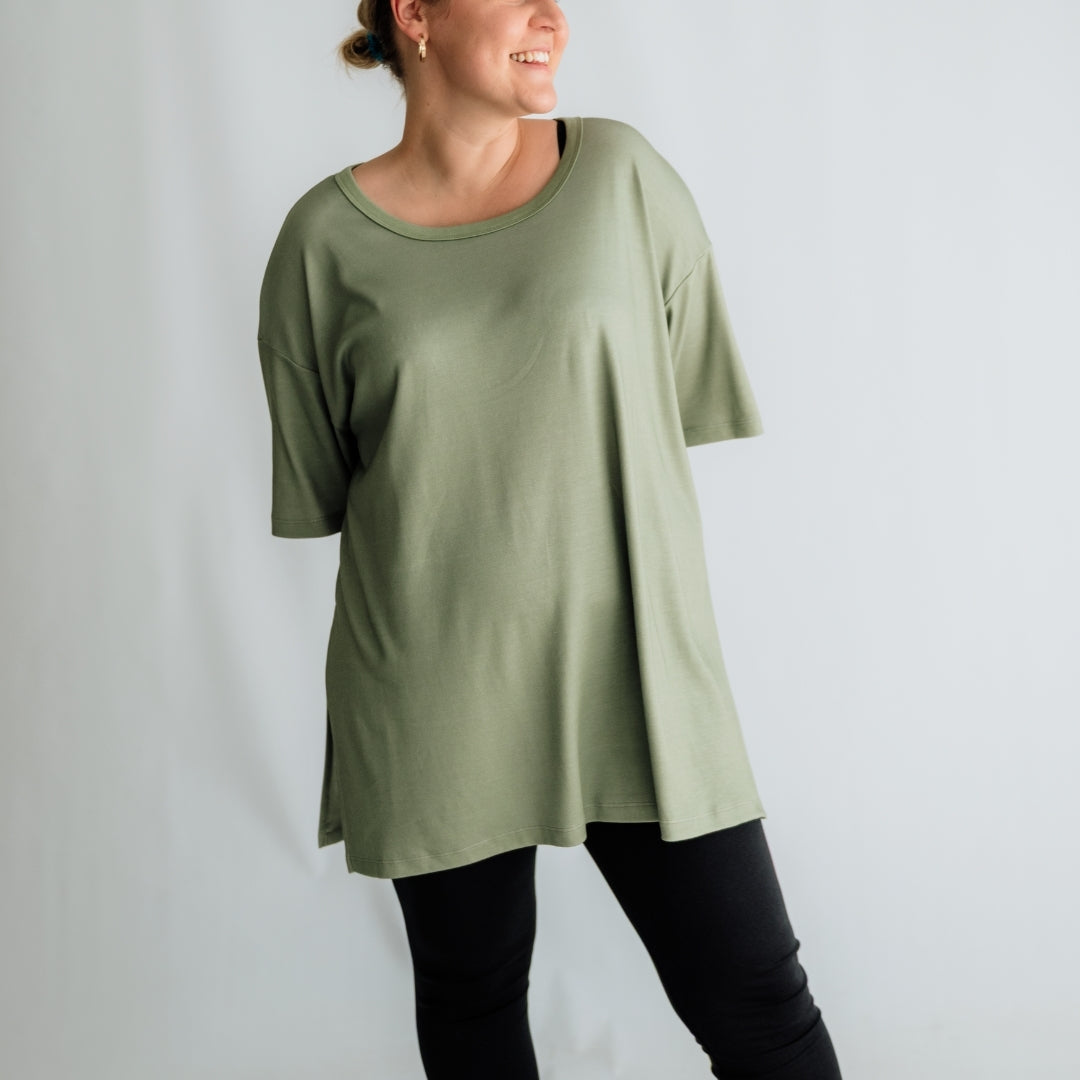 Ladies Bamboo Oversize T-shirt-0