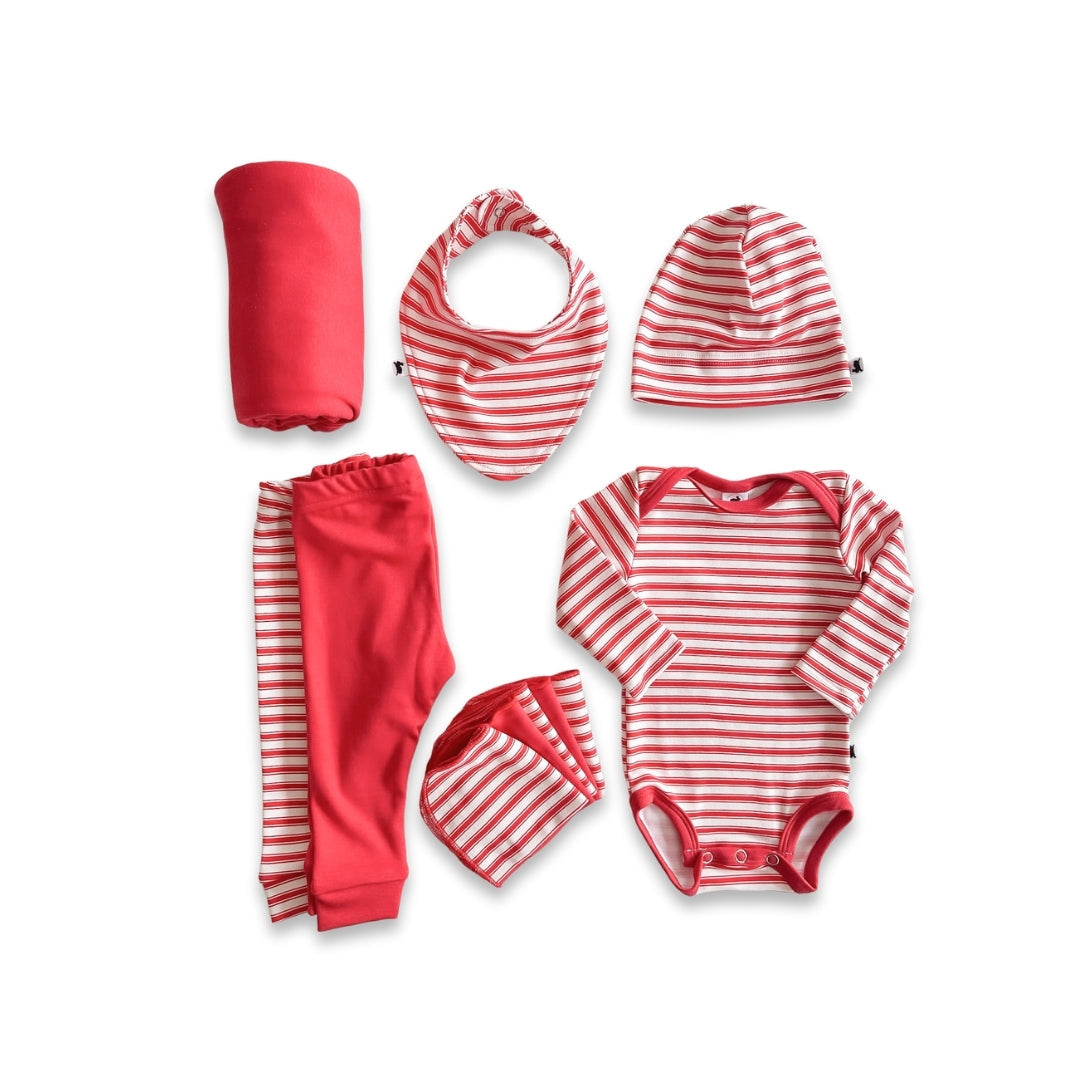 Bamboo Baby Capsule Gift Box - Berry Stripe & Berry-1