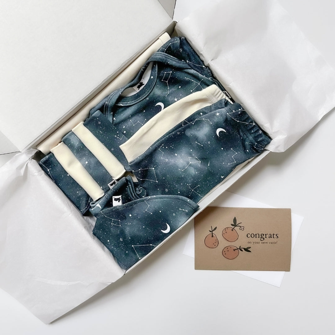 Bamboo Baby Capsule Gift Box - Night Sky & Cream-2