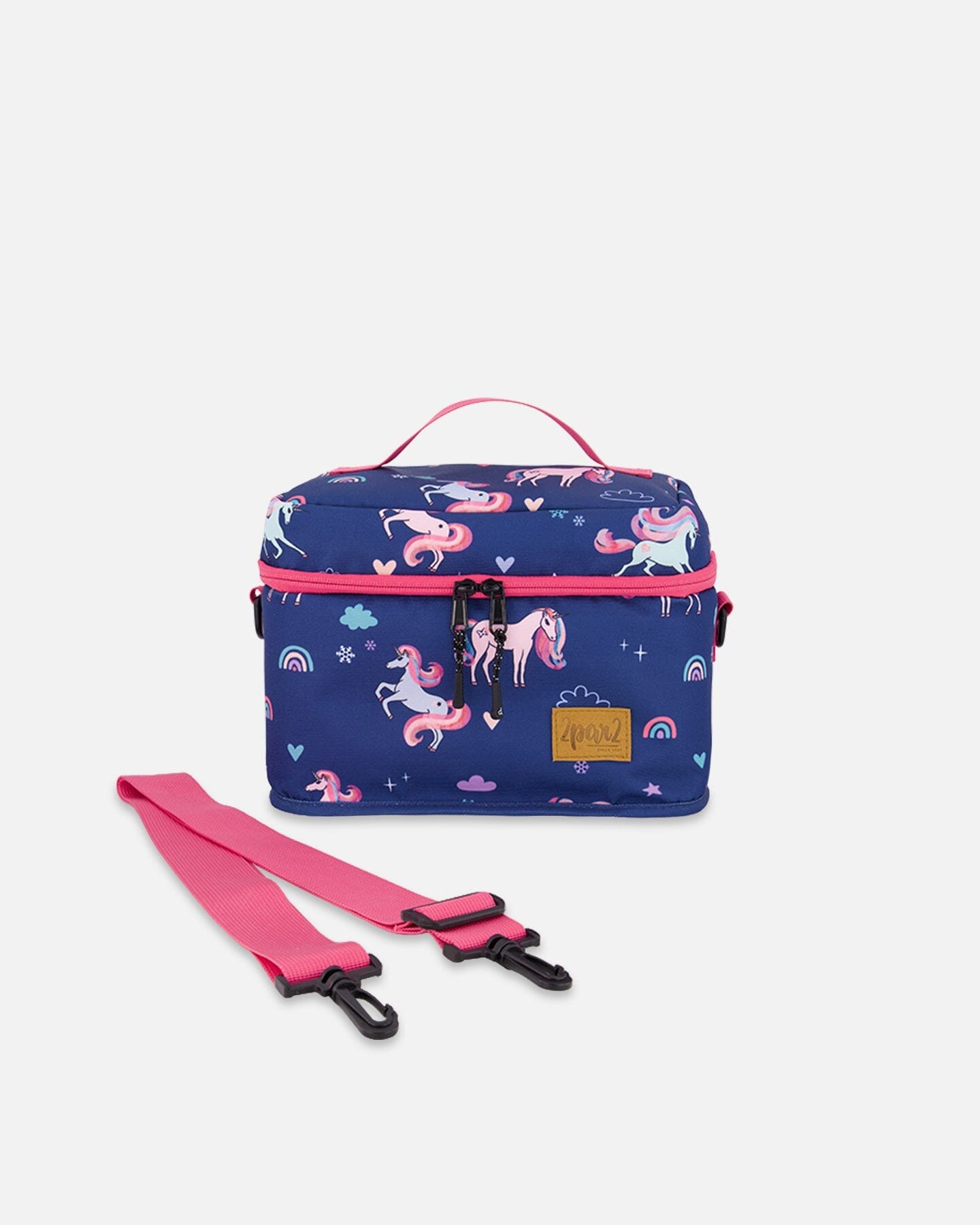 Lunch Box Navy Unicorn Print-0