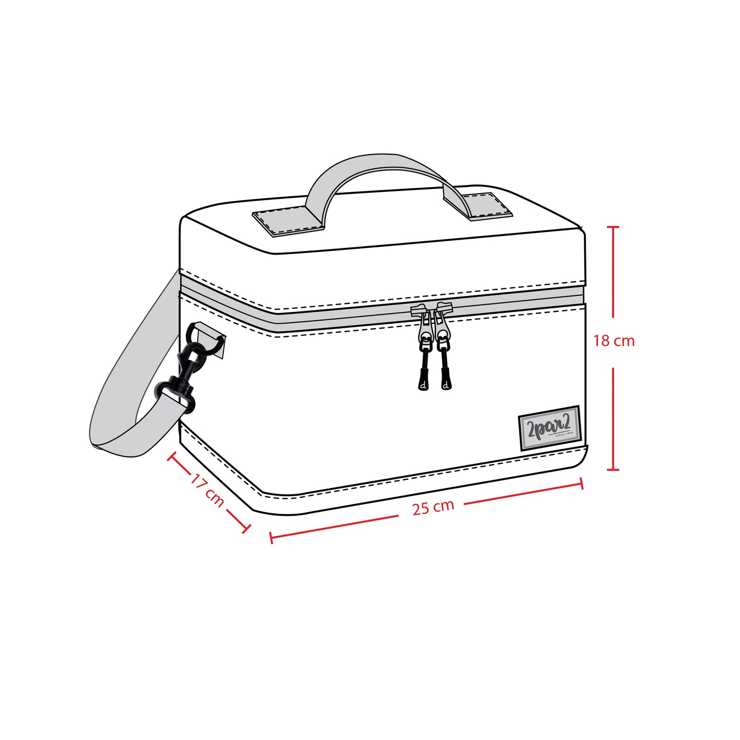 Lunch Box Blue Gradient Dinosaur Print-3