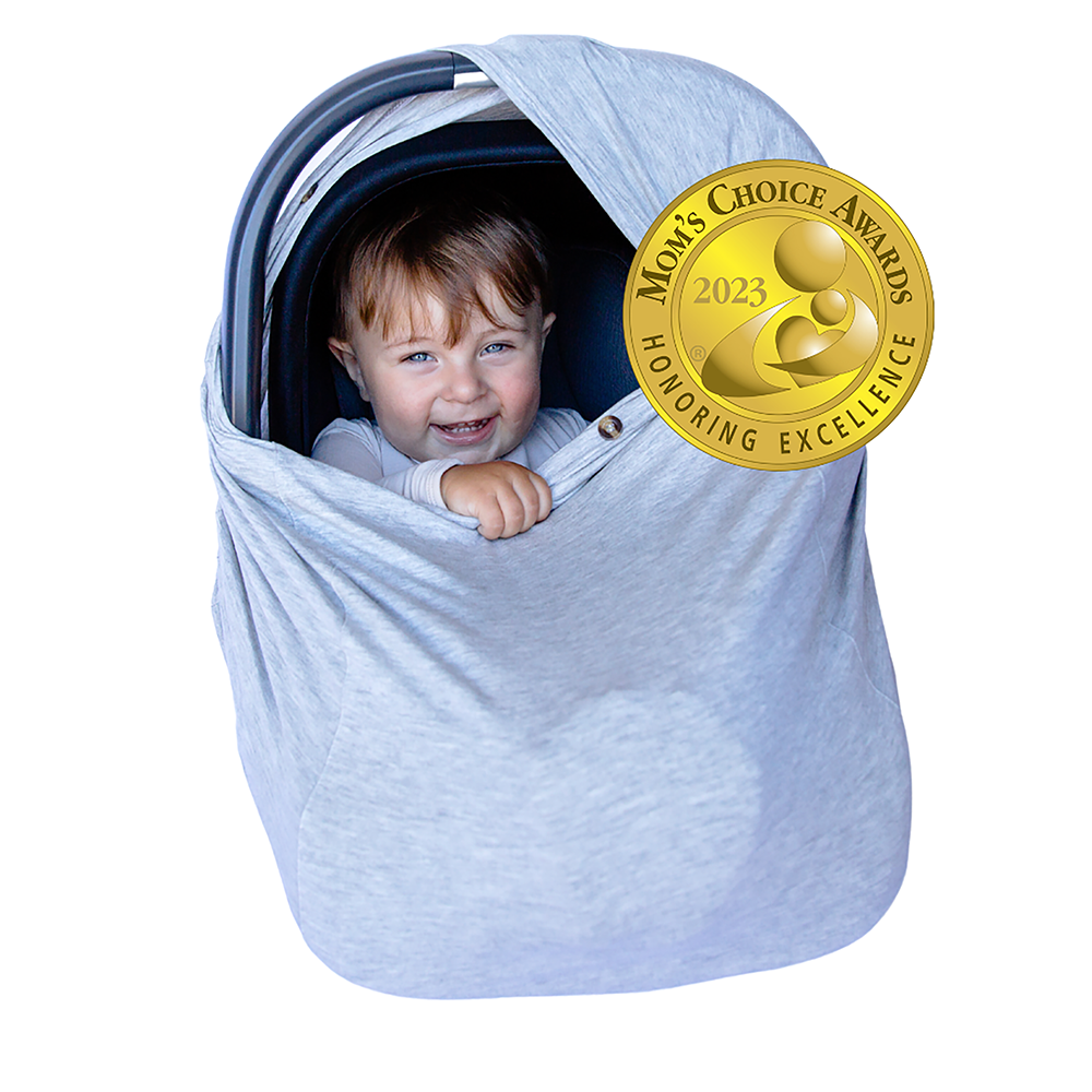 Snuggle Shield® LUXE Protection™ Bamboo Multi-Use Antimicrobial Air Filtering Infant Cover Grey- ONLY AVAILABLE FOR US CUSTOMERS