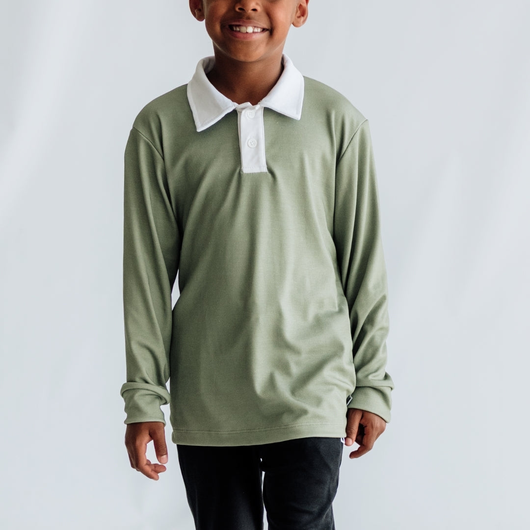 Youth Bamboo Style Rugby Shirt-1