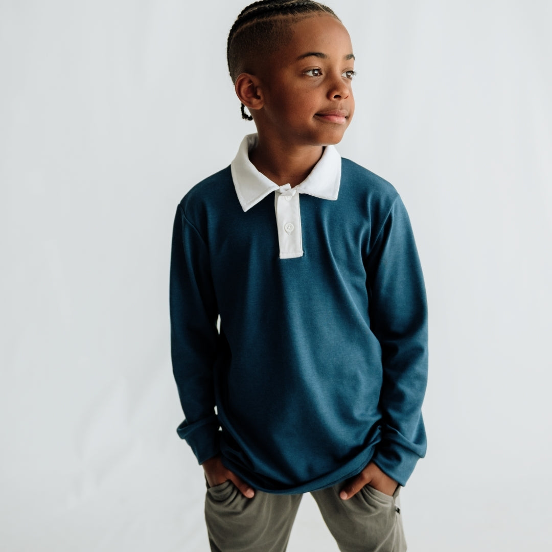 Youth Bamboo Style Rugby Shirt-2