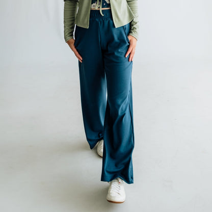 Ladies Bamboo Wide Leg Pants-1