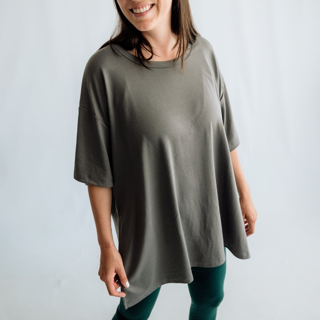 Ladies Bamboo Oversize T-shirt-2