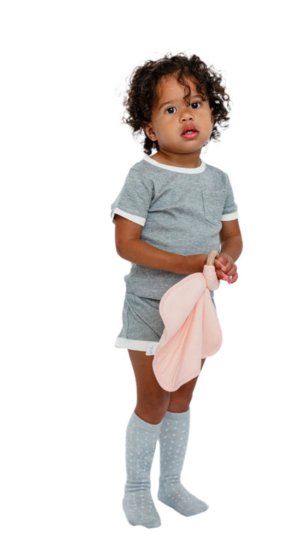 Ribbed Bamboo 2 Piece Shorts Set-  ONLY AVAILABLE FOR US CUSTOMERS