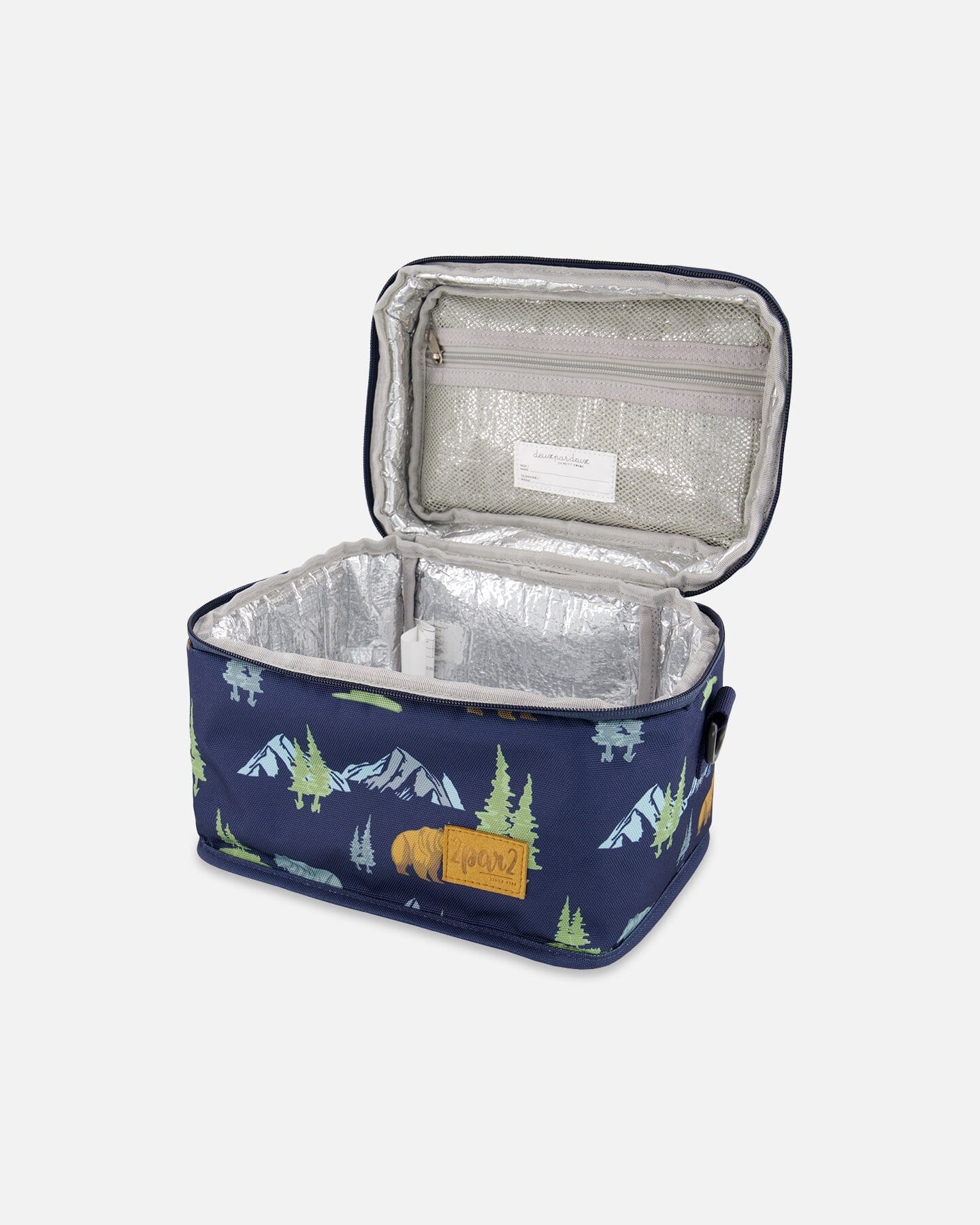 Lunch Box Navy Animal Print-2