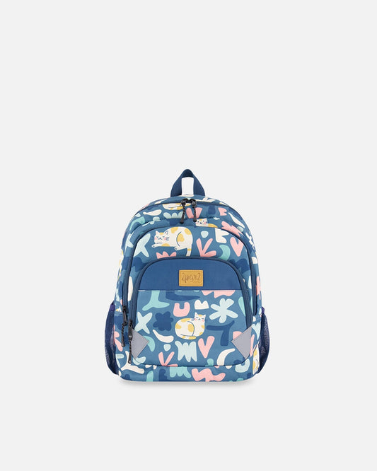 Little Kids Backpack Green Cat Print-0