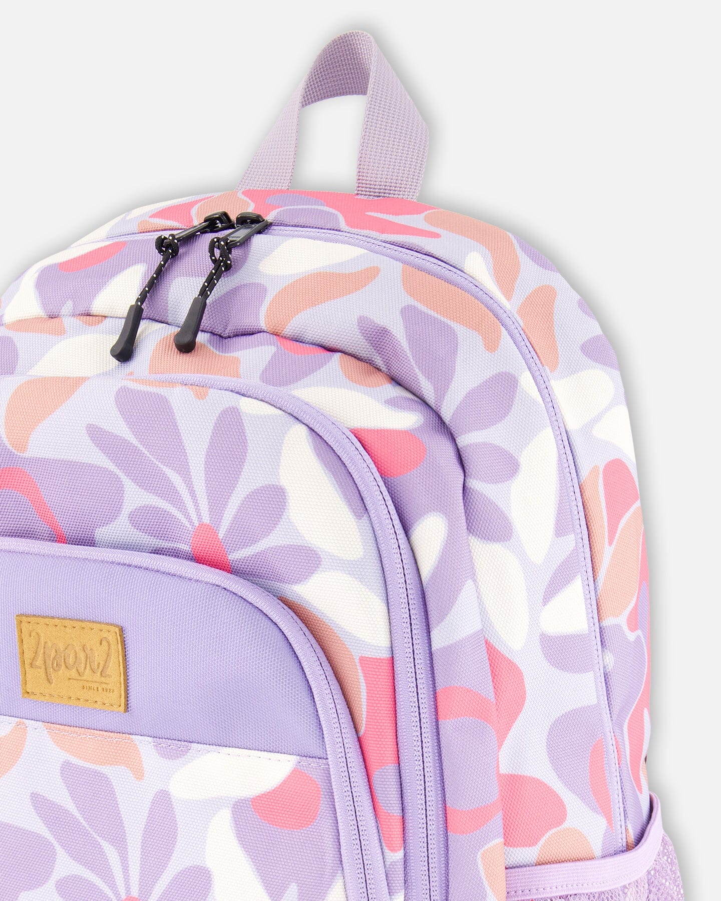 Little Kids Backpack Lilac Retro Flower Print-2