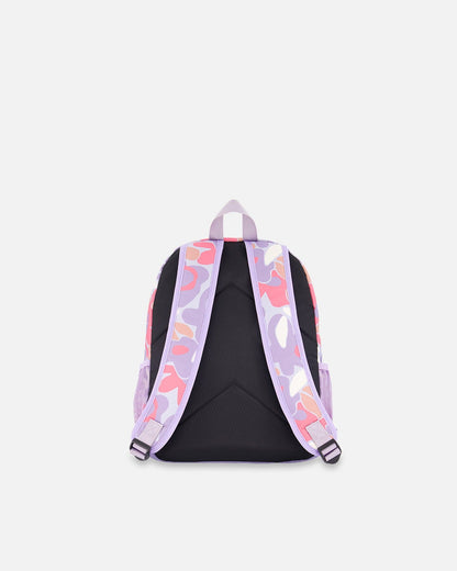 Little Kids Backpack Lilac Retro Flower Print-1