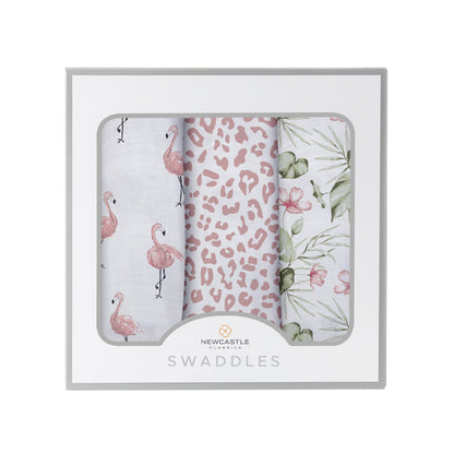 Tropical Paradise Bamboo Muslin Swaddle 3PK