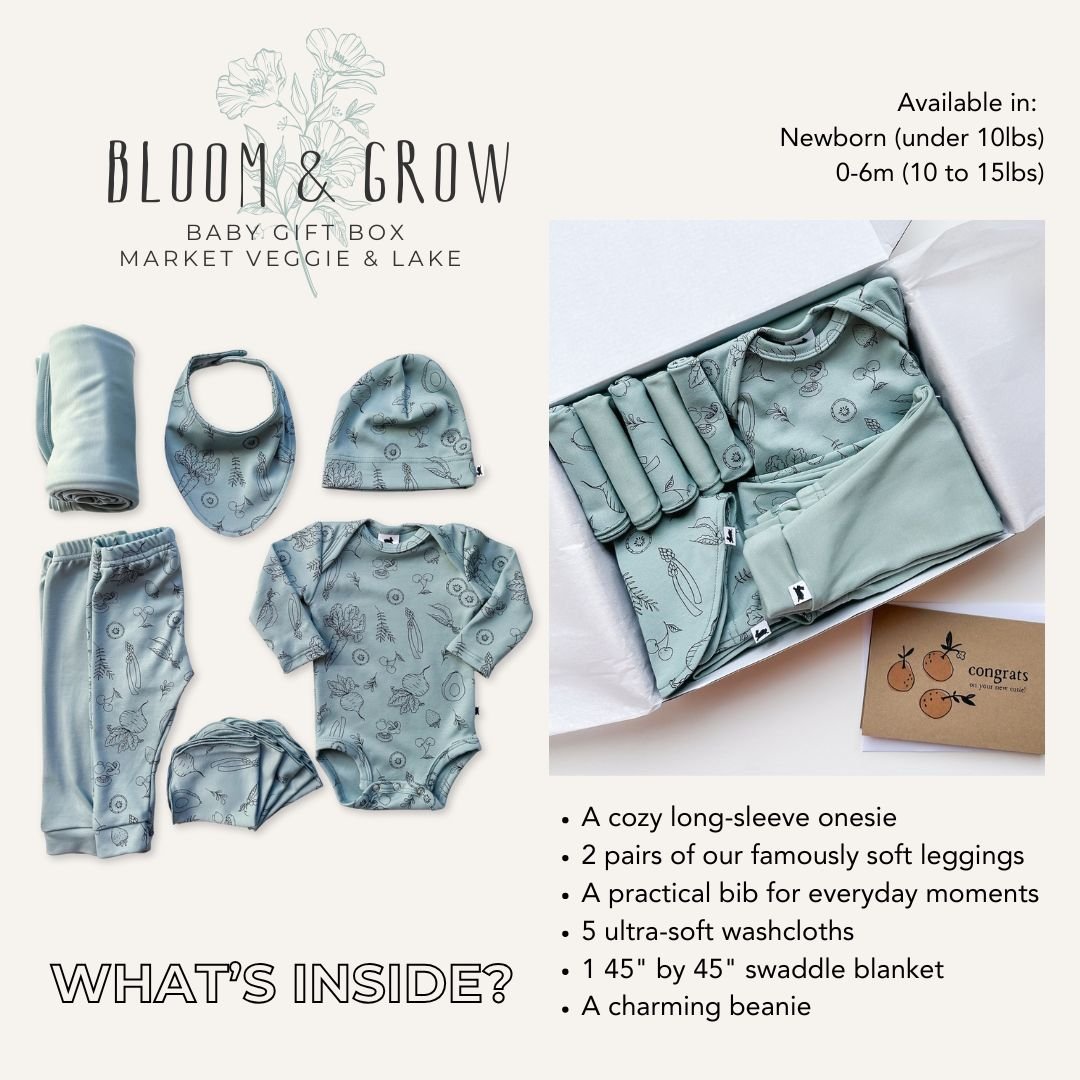 Bamboo Baby Capsule Gift Box - Market Veggie & Lake-2